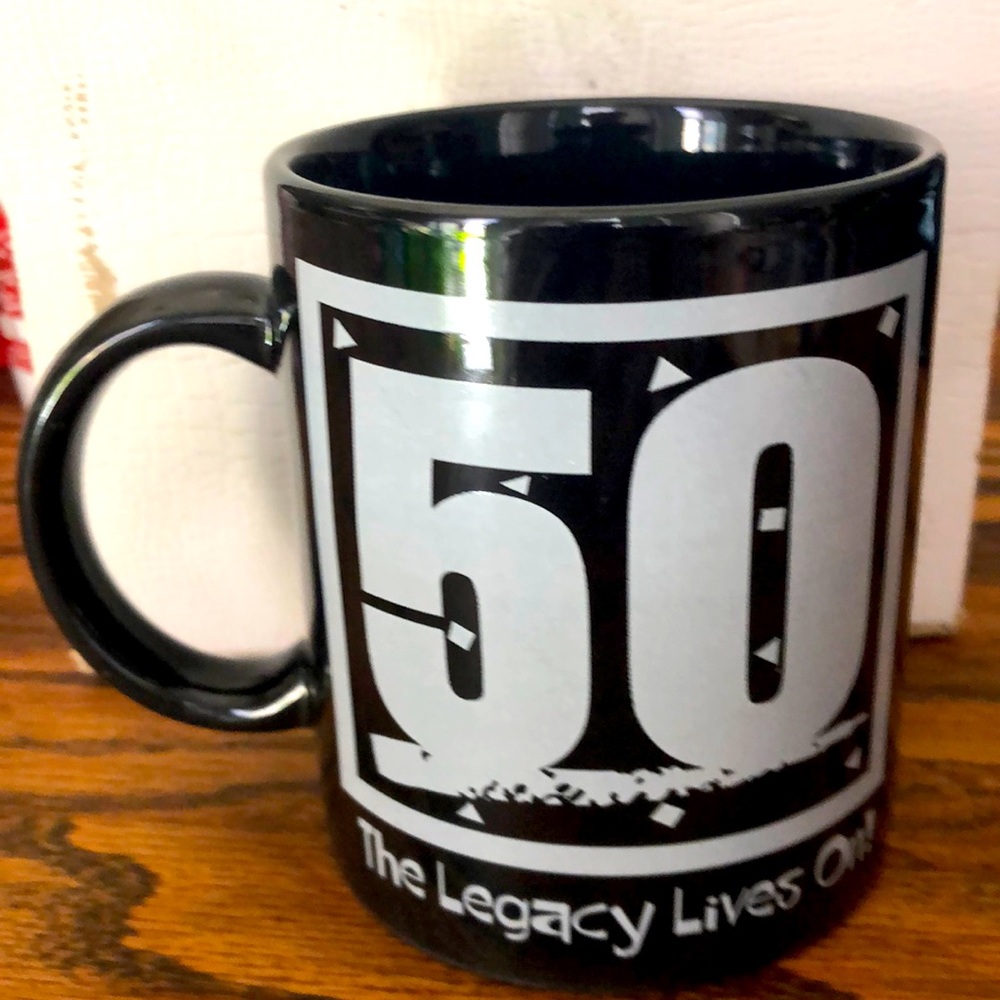 50 years old legacy lives on mug. NEW
